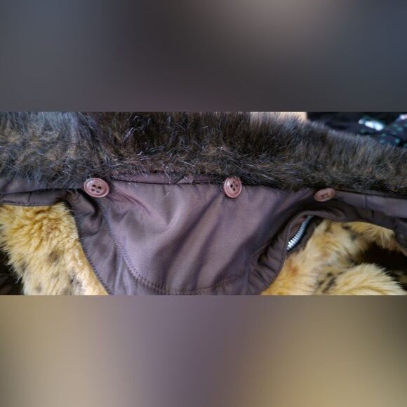 #080 Vintage Regent Park Black/Brown Winter Jacket - Picture 8 of 12